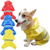 Pet Dog wodoodporny płaszcz przeciwdeszczowy kombinezon odblaskowy płaszcz przeciwdeszczowy ochrona przeciwsłoneczna pies ubrania na zewnątrz kurtka dla małych psów artykuły dla zwierząt 2